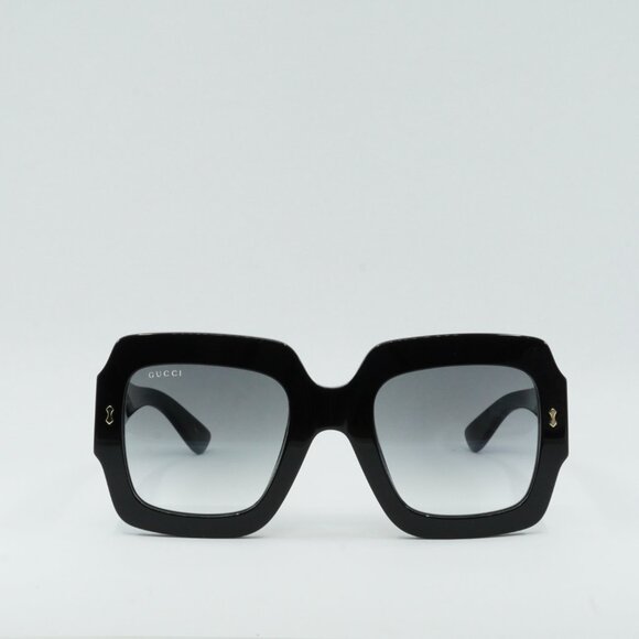 Gucci GG1111S 001 Sunglasses Black Square Frame, Grey Lenses main image 8